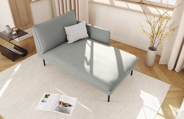 -25 % Dny MOMENTI– Cosmopolitan Design Šedá bouclé lenoška Vienna 170 cm, pravá