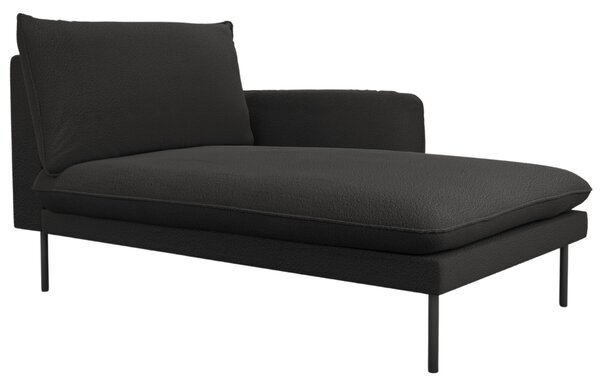 -25 % Dny MOMENTI– Cosmopolitan Design Černá bouclé lenoška Vienna 170 cm, pravá