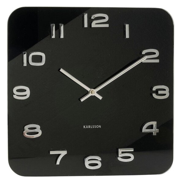 Nástěnné hodiny Vintage 35 cm černé Karlsson (Barva - černé)