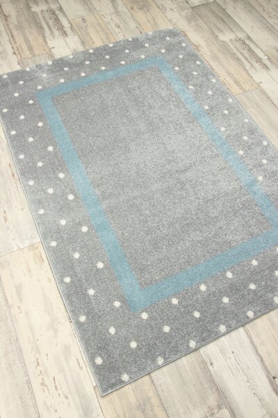 Dětský koberec Kiddy 1150 šedý/tyrkysový