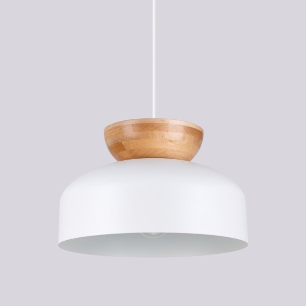 Sollux SL.1350 - Lustr na lanku MARION 1xE27/15W/230V pr. 29,5 cm bílá