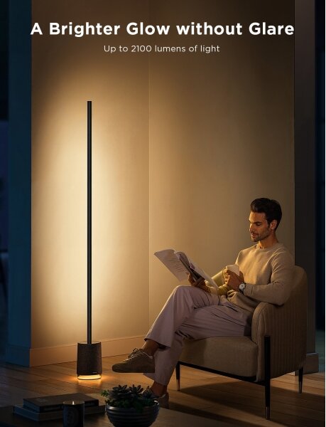 Govee - LED Stojací lampa s reproduktorem Pro RGBICWW Wi-Fi + DO