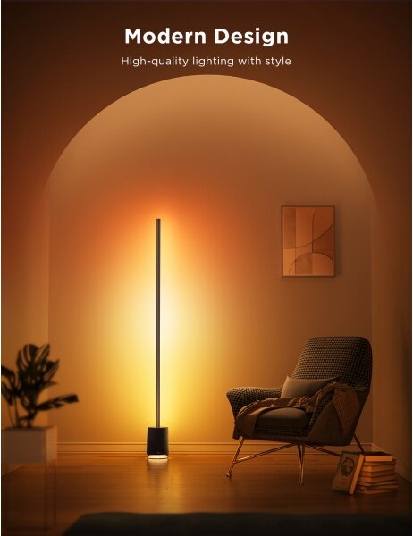 Govee - LED Stojací lampa s reproduktorem Pro RGBICWW Wi-Fi + DO
