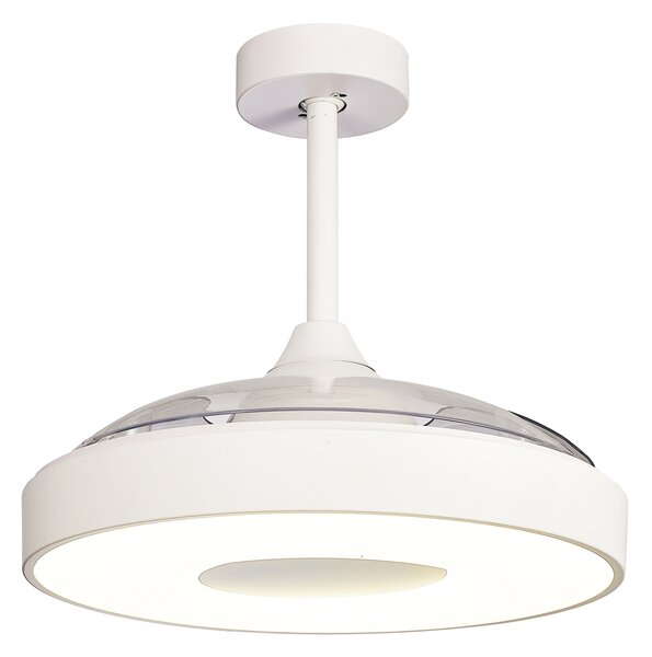 Mantra 8216 Coin, rozvinovací ventilátor se svítidlem a dálk. ovladačem, LED 60W 2700-5000K, bílá, průměr 50/106cm