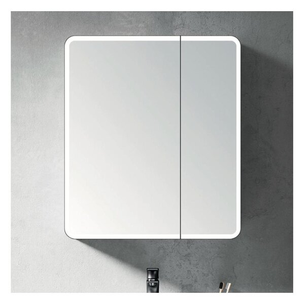 BRILAGI - LED Zrcadlová koupelnová skříňka s podsvícením NOTO DOUBLE 60x70 cm