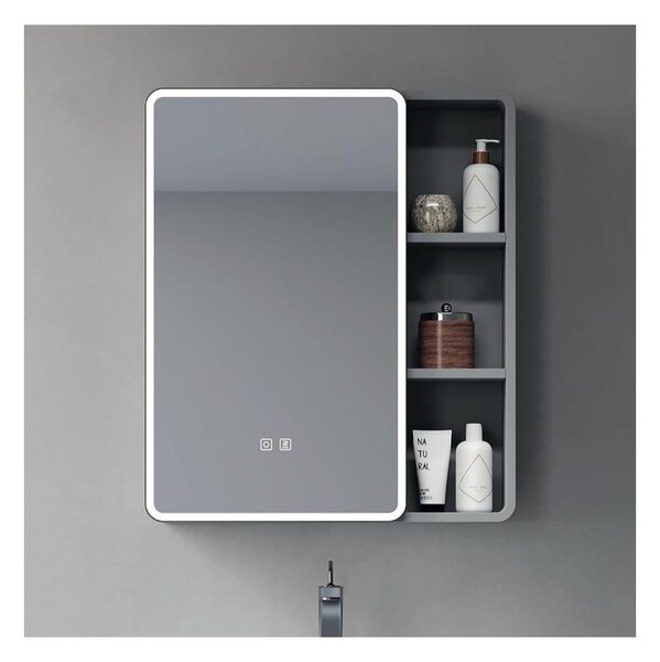 BRILAGI - LED Zrcadlová koupelnová skříňka s podsvícením NOTO SINGLE 60x65 cm