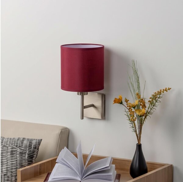 BRILAGI-LED Nástěnné svítidlo NUBILA 1xE27/60W/230V mat. chrom/pompejská červená