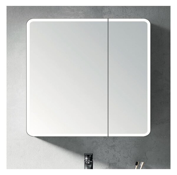 BRILAGI - LED Zrcadlová koupelnová skříňka s podsvícením NOTO DOUBLE 78x70 cm