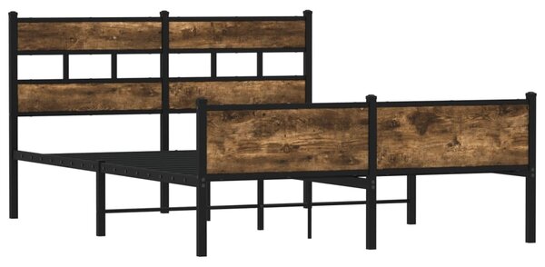 Kovový rám postele bez matrace kouřový dub 160 x 200 cm 3308490