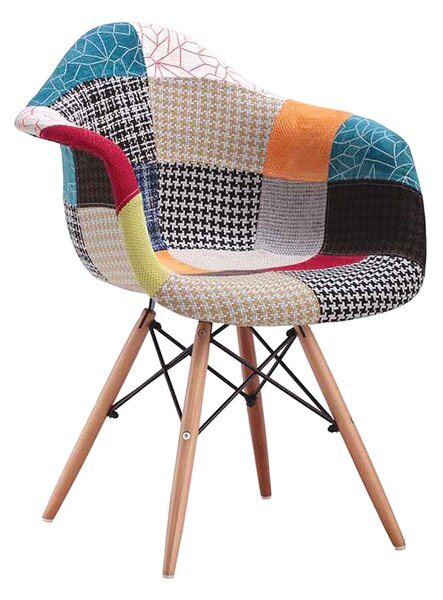 Jídelní židle DUO patchwork barevná, buk, barva: patchwork