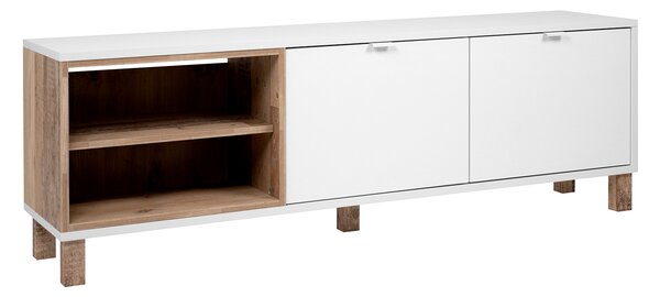 TV stolek MENORCA 56A světlý antik/bílá