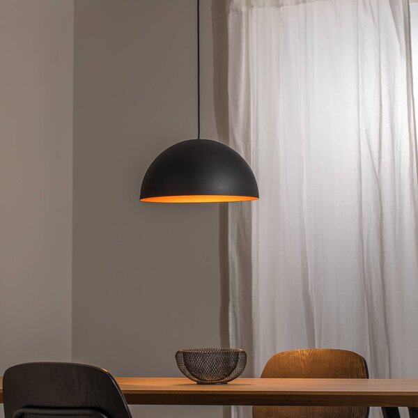 BEGA Závěsné svítidlo LED Studio Line 50993, černá/měděná, Ø 35 cm, stmívatelný, Černá, Obývací pokoj / jídelna, Hliník