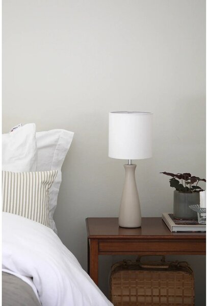 Krémová stolní lampa s textilním stínidlem (výška 42 cm) Birillo – Markslöjd