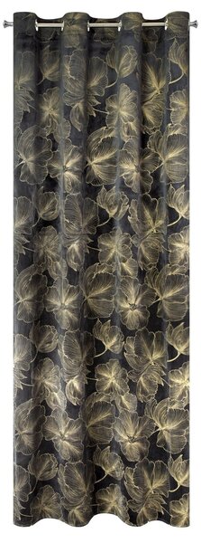 ZATEMŇOVACÍ ZÁVĚS NA KROUŽCÍCH STELLA 140X250 CM VZOROVANÁ