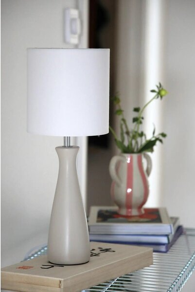 Krémová stolní lampa s textilním stínidlem (výška 42 cm) Birillo – Markslöjd