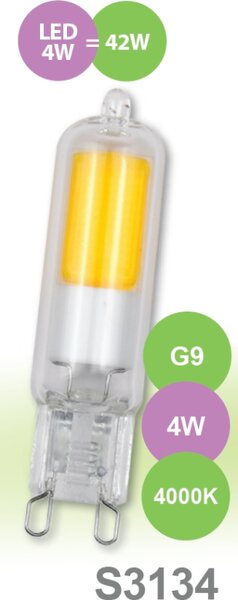 LED žárovka SANDY LED G9 S3134 4W COB neutrální bílá