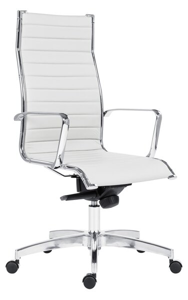 Kancelářská židle KASE – 8800 RIBBED HIGH BACK SK2 (kancelářská židle s tenkým prošívaným čalounem na sedáku a opěráku,)