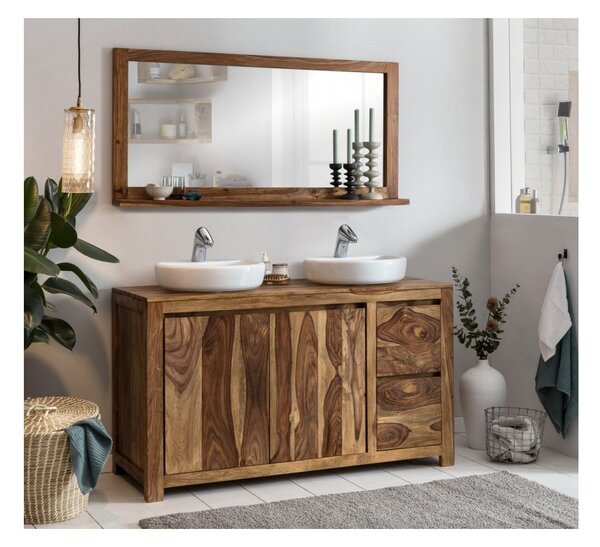 Skříňka pod umyvadlo Gani 130x70x45 z indického masivu palisandr