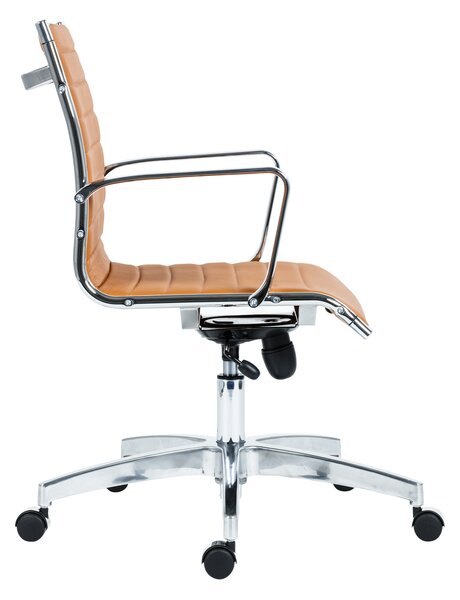 Kancelářská židle KASE – 8850 RIBBED LOW BACK BO17 (kancelářská židle s tenkým prošívaným čalounem na sedáku a opěráku)