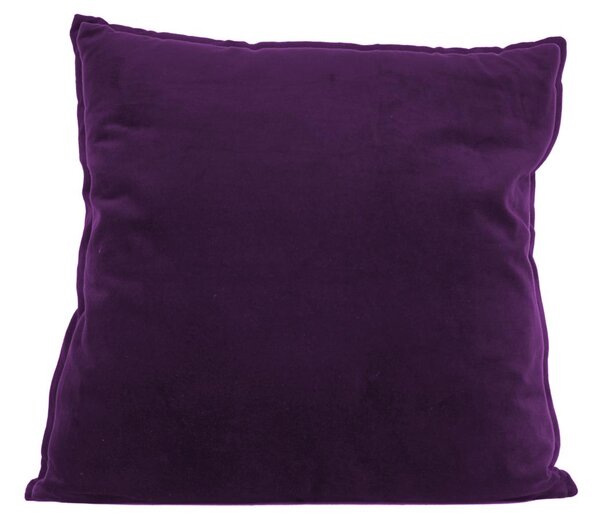 Polštář čtvercový sametový 60 cm XL Cushion Luxurious Present Time (Barva- tmavě fialová)