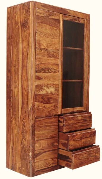 Vitrína Tina 100x190x45 z masivu palisandr