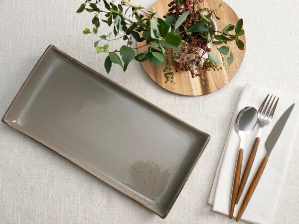 SADA SERVÍROVACÍCH PODNOSŮ kamenina keramika 2dílné 16,5/33 cm Creatable - Kolekce nádobí, Online Only
