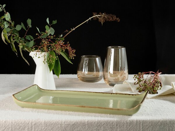 SADA SERVÍROVACÍCH PODNOSŮ kamenina keramika 2dílné 16,5/33 cm Creatable - Kolekce nádobí, Online Only