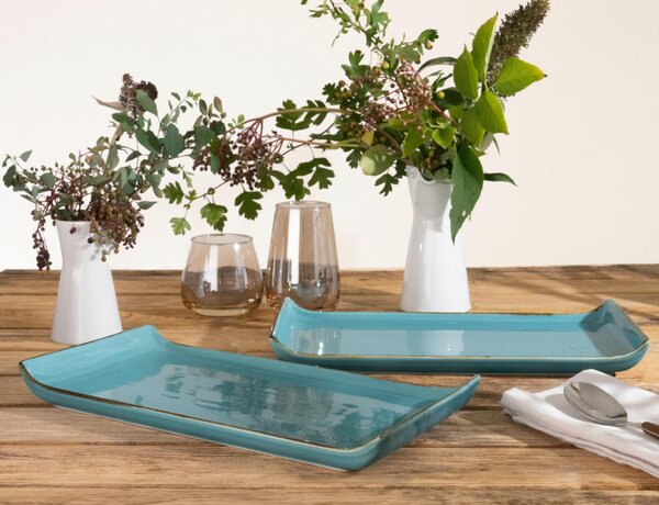 SADA SERVÍROVACÍCH PODNOSŮ kamenina keramika 2dílné 16,5/33 cm Creatable - Kolekce nádobí, Online Only