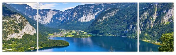 Obraz - Halštatské jezero, Hallstatt, Rakousko (170x50 cm)