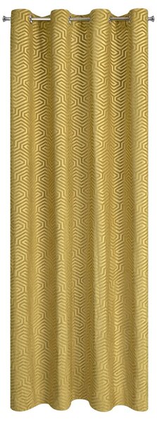 ZÁVĚS NA KROUŽCÍCH PIERRE CARDIN INGA 140X250 CM ZLATÁ