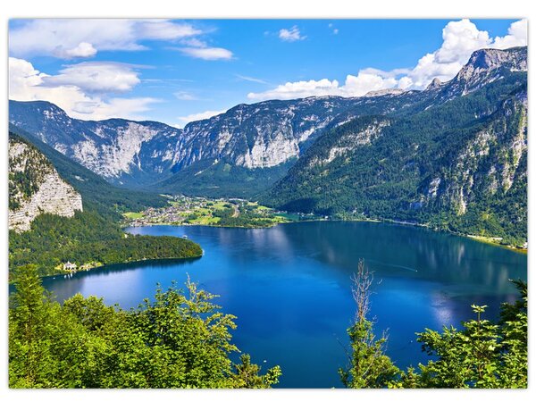 Obraz - Halštatské jezero, Hallstatt, Rakousko (70x50 cm)
