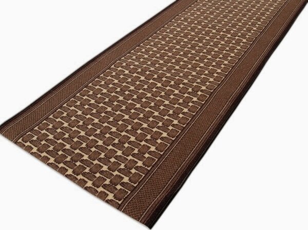 Berfin Dywany AKCE: 150x57 cm Protiskluzový běhoun na míru Zel 1002 Brown - obšitý ze všech stran - šíře 57 cm