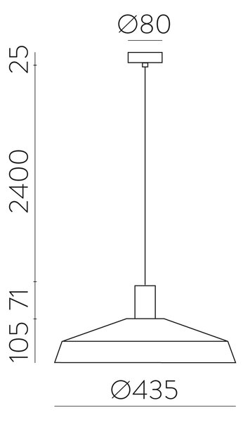 ACB Iluminacion Závěsné svítidlo EVELYN, ⌀ 45 cm, 1xE27 15W Barva: Černá, Barva montury: Bílá