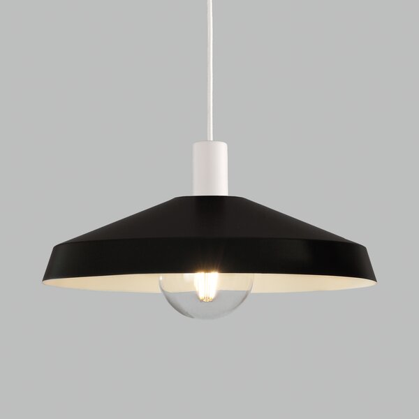 ACB Iluminacion Závěsné svítidlo EVELYN, ⌀ 45 cm, 1xE27 15W Barva: Černá, Barva montury: Bílá
