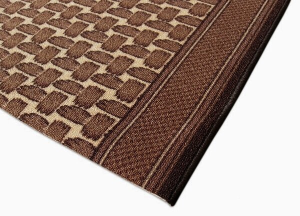 Berfin Dywany AKCE: 150x57 cm Protiskluzový běhoun na míru Zel 1002 Brown - obšitý ze všech stran - šíře 57 cm
