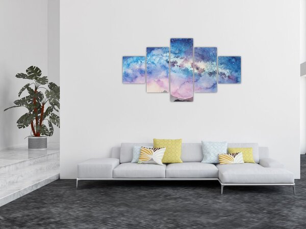 Obraz - Mléčná dráha, aquarel (125x70 cm)