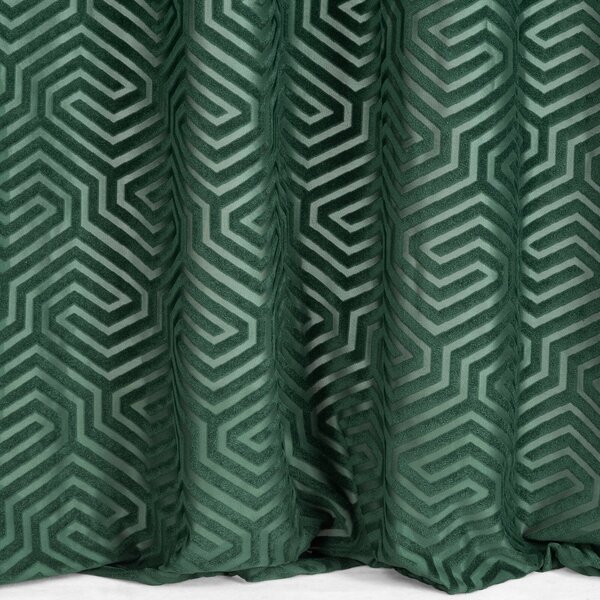 ZÁVĚS NA KROUŽCÍCH PIERRE CARDIN INGA 140X250 CM TMAVĚZELENÁ