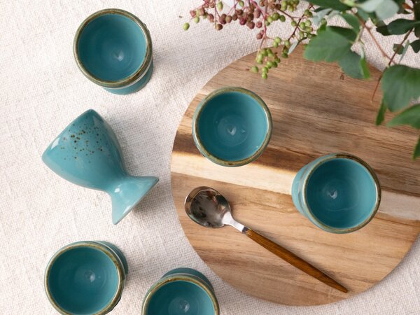 SADA KALÍŠKŮ NA VEJCE kamenina keramika 6dílné 5,5 cm Creatable - Kolekce nádobí, Online Only