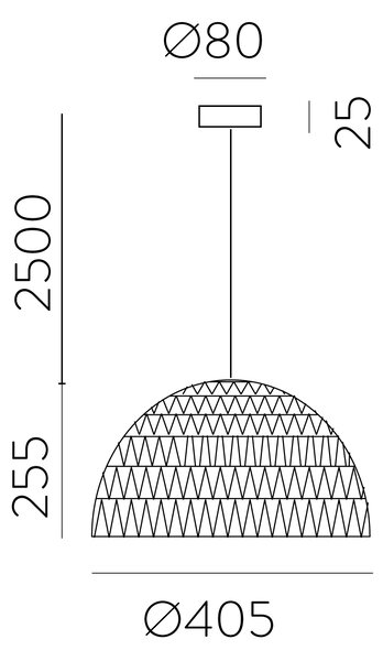 ACB Iluminacion Závěsné svítidlo EVENS, ⌀ 40 cm, 1xE27 15W Barva montury: Černá