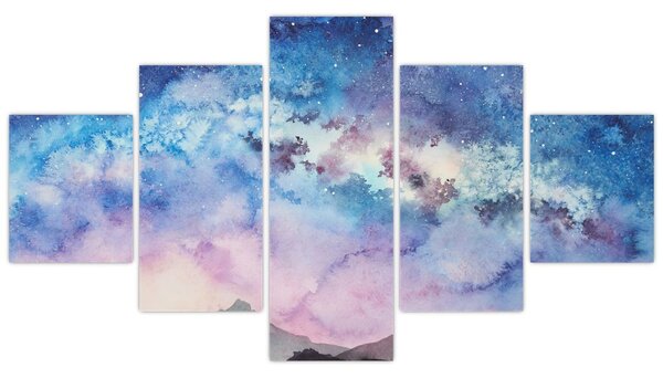 Obraz - Mléčná dráha, aquarel (125x70 cm)