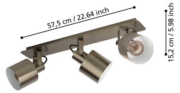 BODOVÉ SVÍTIDLO, 40 W/E27, 70/11/21 cm Eglo - Online Only svítidla, Online Only