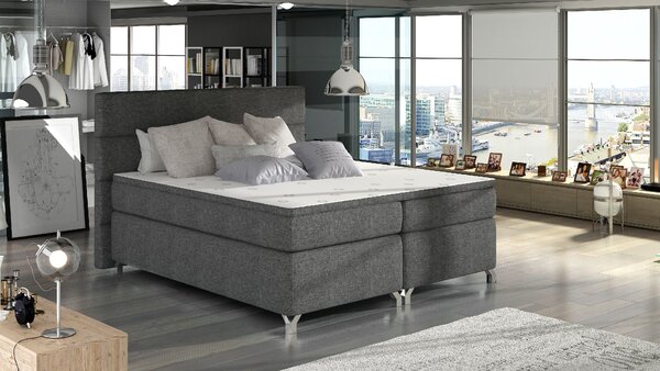 Boxspring Amadeo Rozměr: 140 x 200 cm, látka: Sawana 05, Varianta: Bez LED osvětlení