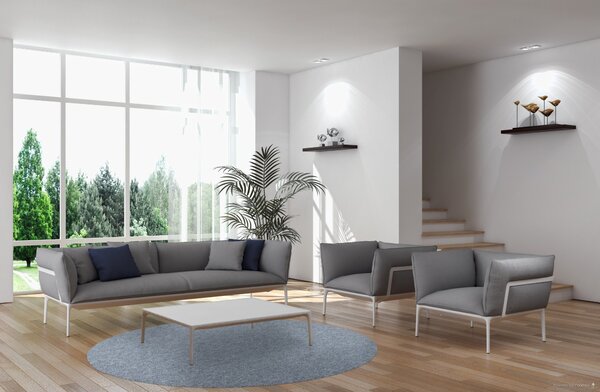 Vopi, Kusový koberec Astra světle šedá kruh, 57x57 (průměr) kruh, šedá, chodba / předsíň