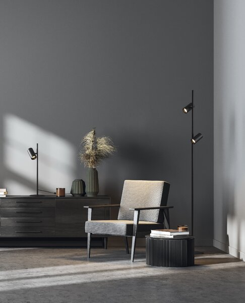 ACB Iluminacion Stojací lampa GINA, v. 160 cm, 2xGU10 8W Barva: Černá