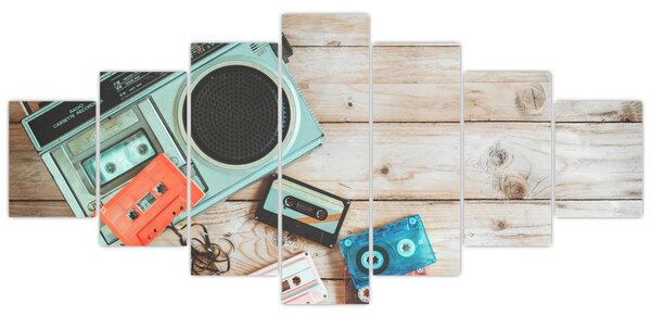 Obraz - Retro rádio (210x100 cm)