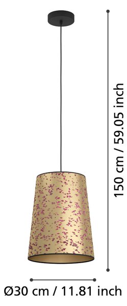 ZÁVĚSNÉ SVÍTIDLO, 30/150 cm Eglo - Online Only svítidla, Online Only