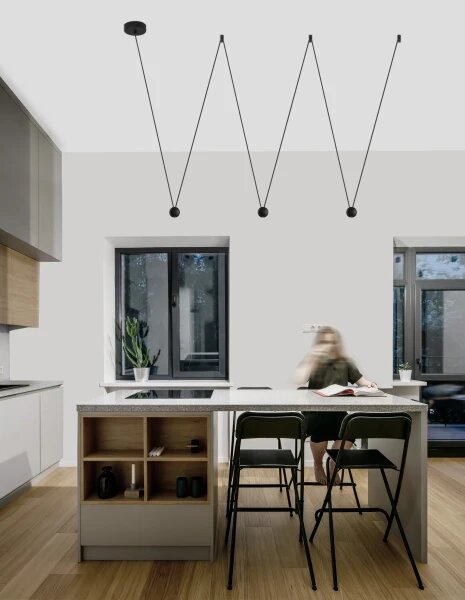 Moderní lustr Nocci 32 černé