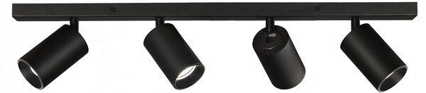 ACB Iluminacion Stropní LED svítidlo GINA 4L, š. 80 cm, 4xGU10 8W Barva: Černá