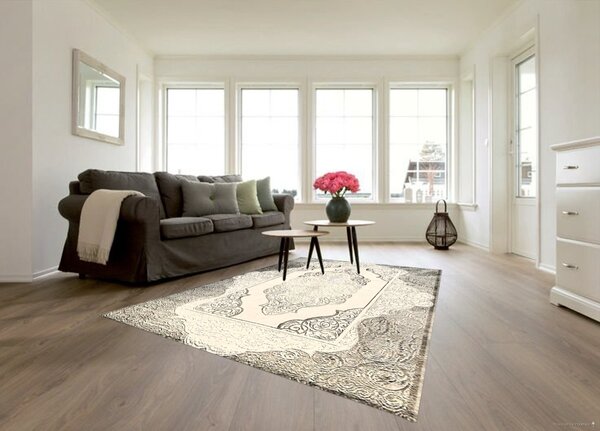 Berfin Dywany, Kusový koberec Dizayn 7417 Grey, 120x180, šedá, ložnice