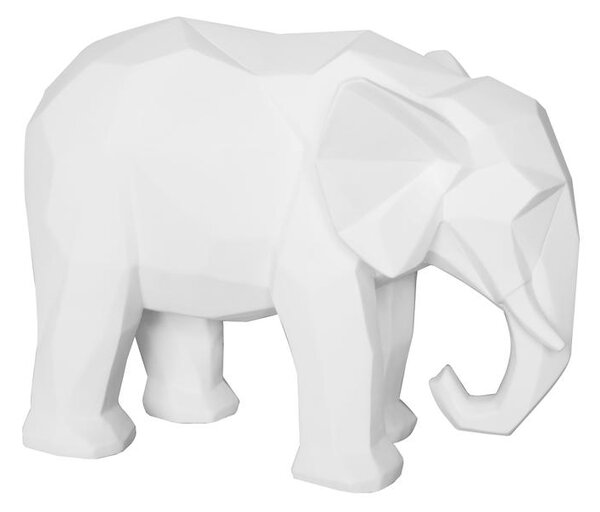 Soška slon Elephant 27,5 cm Origami Present Time (Barva- matná bílá)